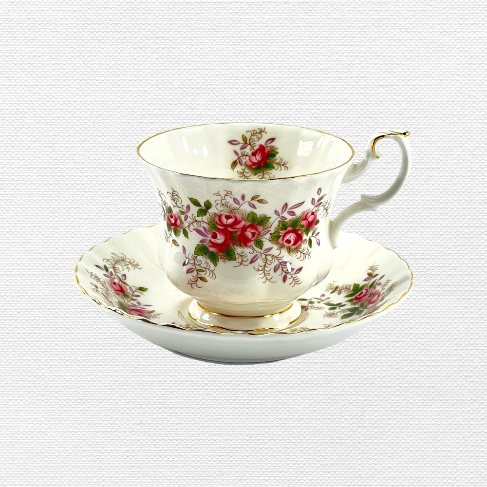 Royal Albert Lavender Rose Vintage English Bone China Cup and Saucer Set